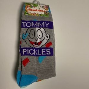 Nickelodeon Rugrats 2-Pack Socks Tommy Pickles Chuckie Reptar Shoe Size 6-12